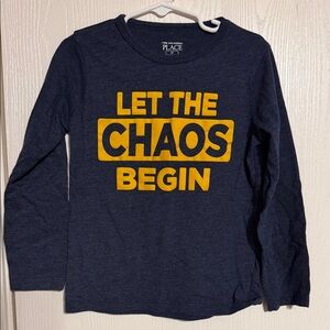 The Children's Place Dark Blue Tee with Bold Yellow Print